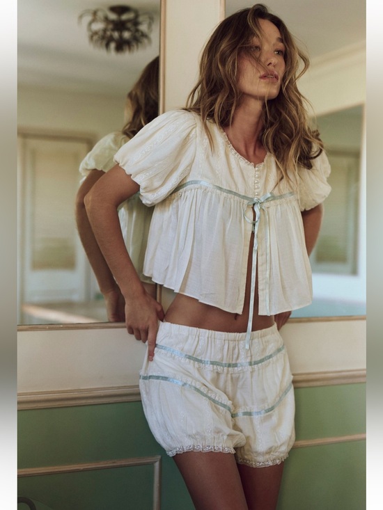 Free People Tops - Free People Bali Sweetie Pie Set Tofu White Intimately Top Shorts Small XS NEW